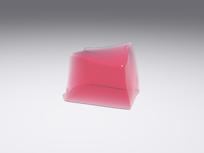 Deforming jelly cube simulated with explicit FEM